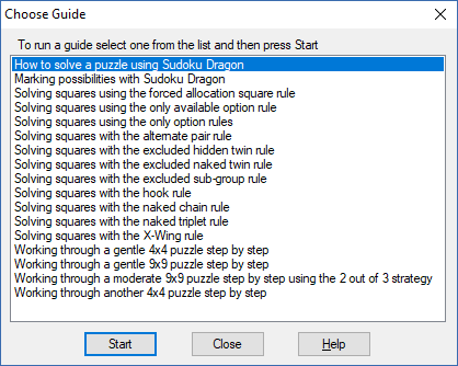 Choosing a tutorial