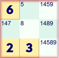 Samurai Sudoku Lower Left Top right corner